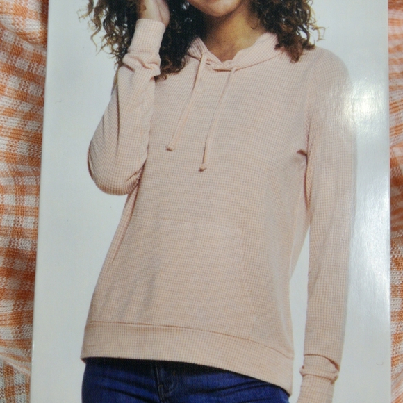 New w/tags! WEATHERPROOF‎ VINTAGE Size Small Lightweight Gingham Check Hoodie - Picture 2 of 11